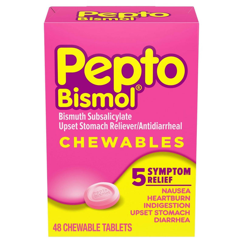 Pepto-Bismol  5 Symptom Digestive Relief Chewable Tablets 48ct