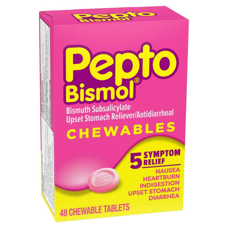 Pepto-Bismol  5 Symptom Digestive Relief Chewable Tablets 48ct