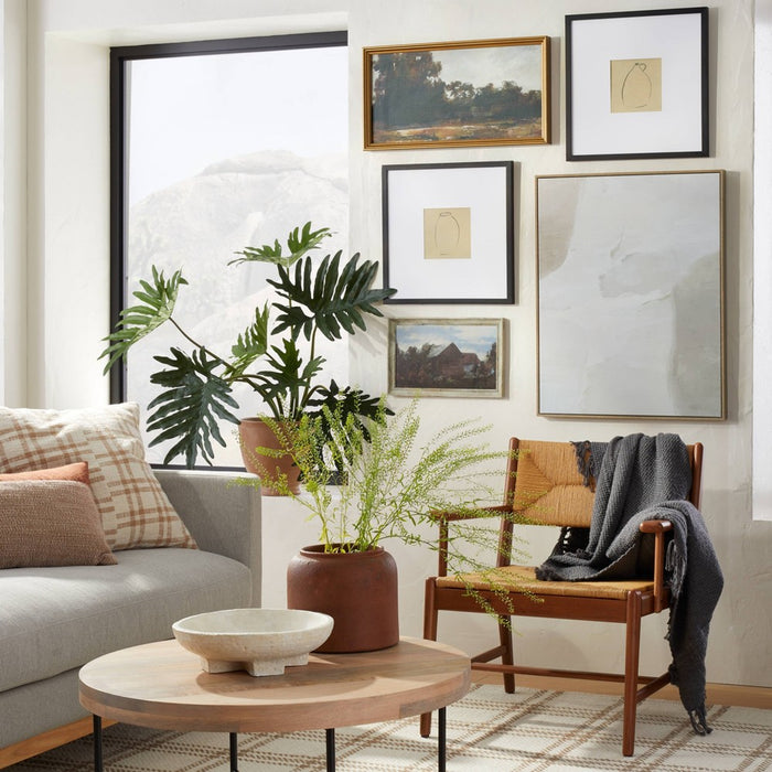 24" x 30" Neutral Abstract Lines Framed Canvas - Threshold™ designed with Studio McGee (LOCAL PICKUP ONLY)