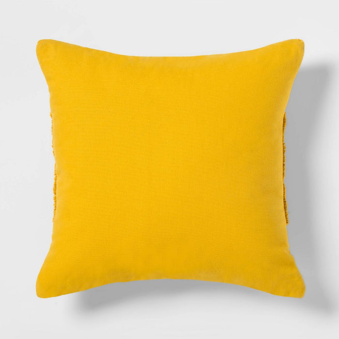 Modern Tufted Square Throw Pillow Summer Wheat - Project 62™