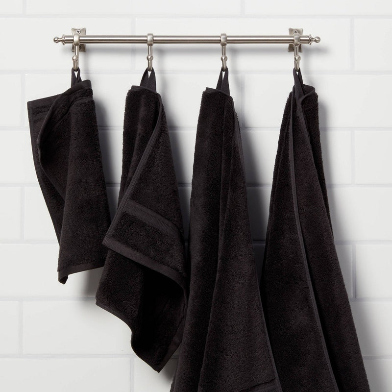 Antimicrobial Hand Towel Black - Total Fresh
