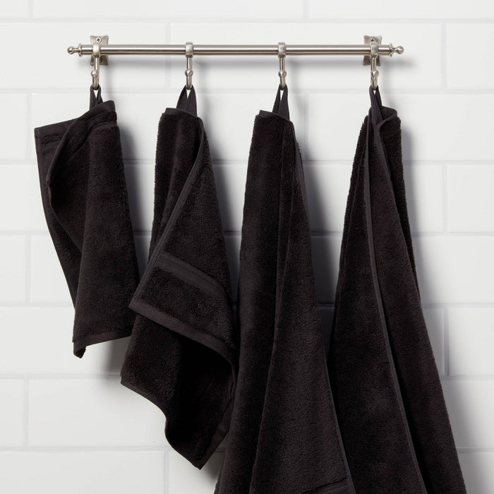 Antimicrobial Hand Towel Black - Total Fresh