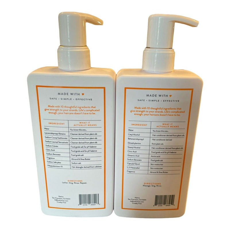 Native Almond Shea Butter Hair Strengthening Shampoo & Conditioner