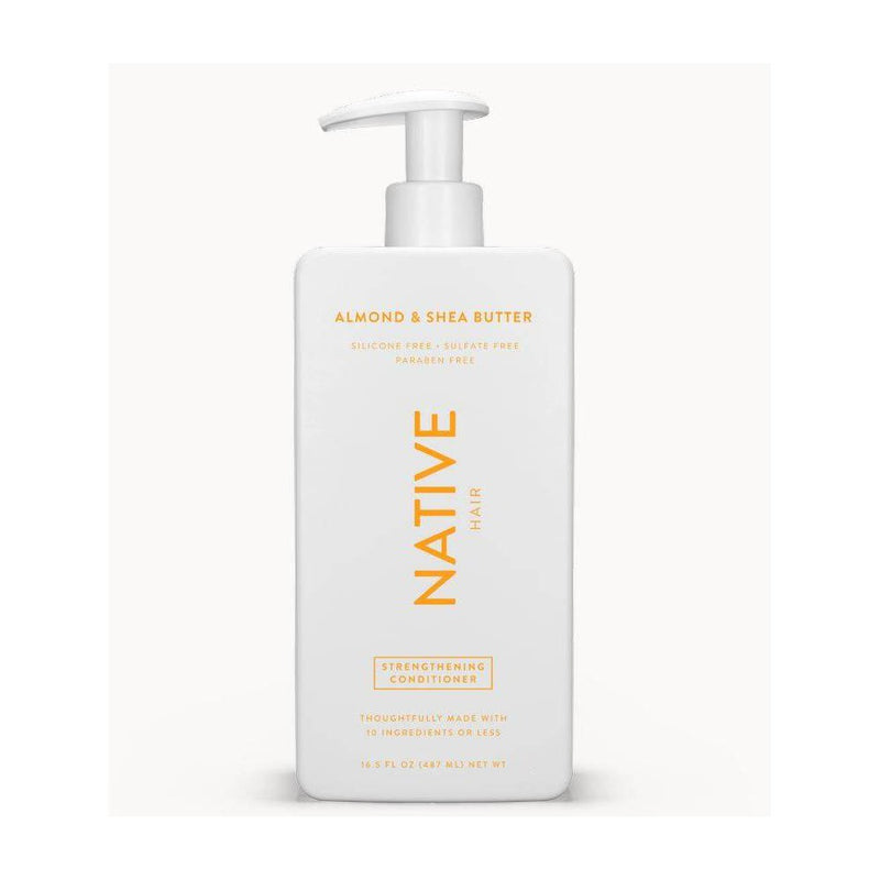 Native Vegan Strengthening Conditioner with Almond & Shea butter, Clean, Sulfate, Paraben and Silicone Free - 16.5 fl oz