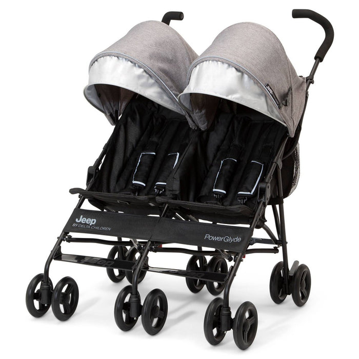 Jeep PowerGlyde Side-by-Side Double Stroller by Delta Children - Gray (LOCAL PICKUP ONLY)