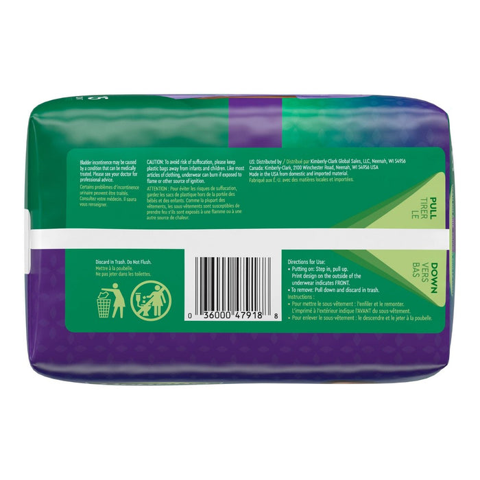 Depend Night Defense Incontinence Fragrance Free Underwear for Women - Medium - Blush - 15ct