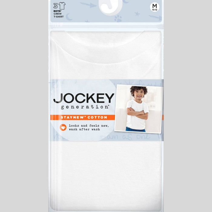 Jockey Generation™ Boys' 3pk Crew Neck Undershirt - White XL