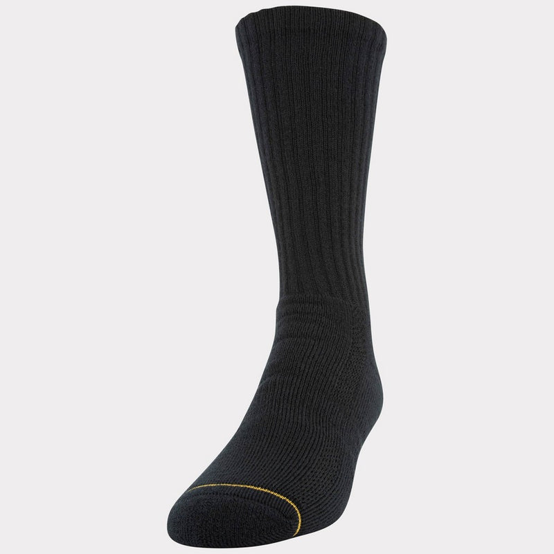 Signature Gold by GOLDTOE Men's Repreve Modern Essential Crew Socks 6pk - Black