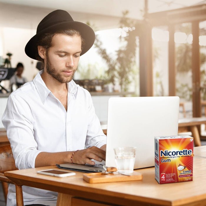 Nicorette 4mg Stop Smoking Aid Nicotine Gum - Cinnamon Surge - 20ct
