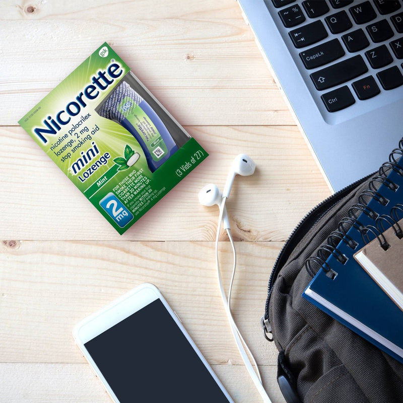 Nicorette 2mg Stop Smoking Aid Nicotine Mini Lozenge - Mint - 20ct