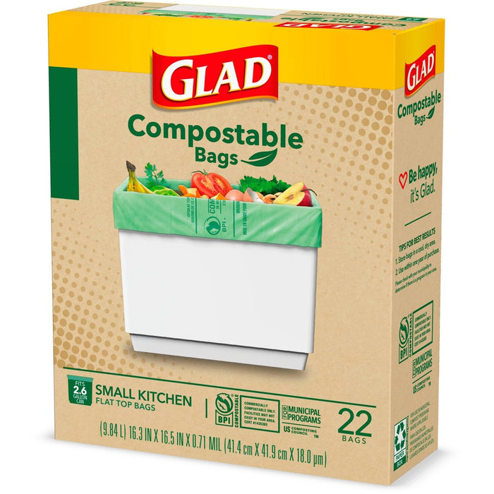 Glad Compost Trash Bags - Unscented - 22ct