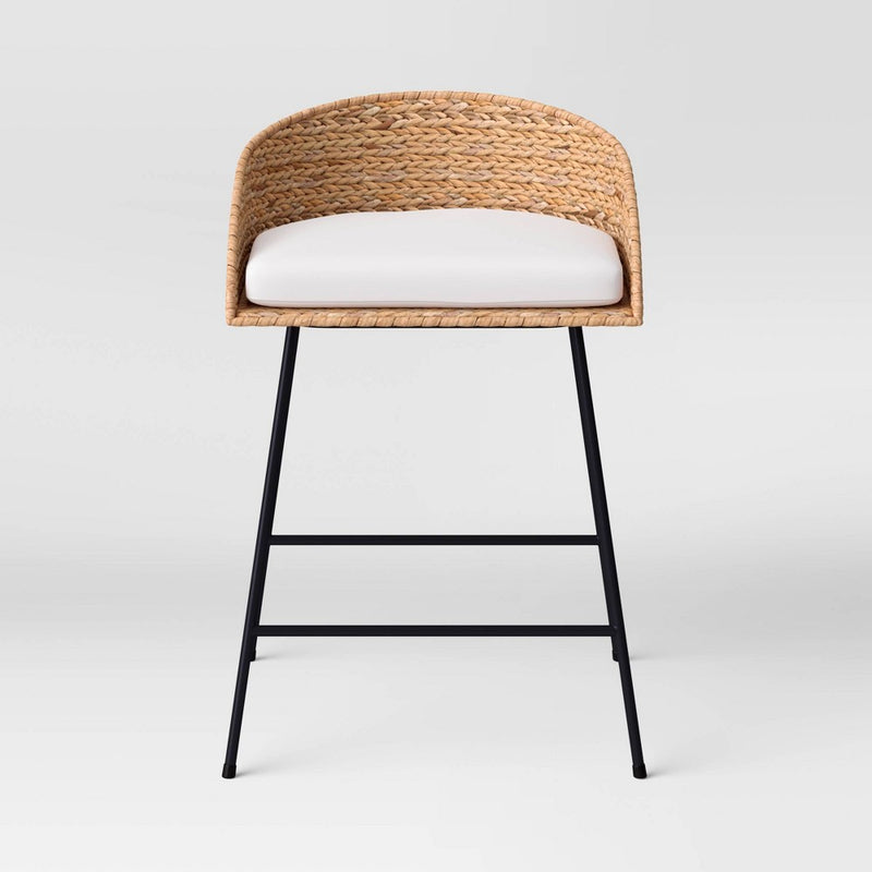 Landis Woven Backed Counter Height Barstool with Cushion - Threshold™ (LOCAL PICKUP ONLY)