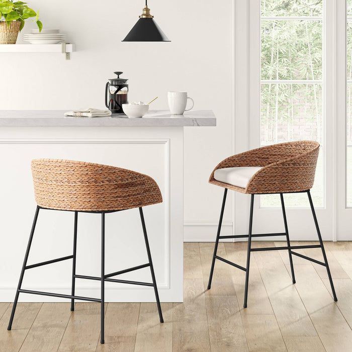 Landis Woven Backed Counter Height Barstool with Cushion - Threshold™ (LOCAL PICKUP ONLY)