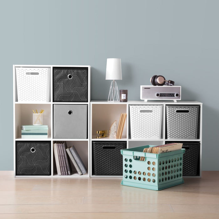 11" Fabric Cube Storage Bin Gray - Room Essentials