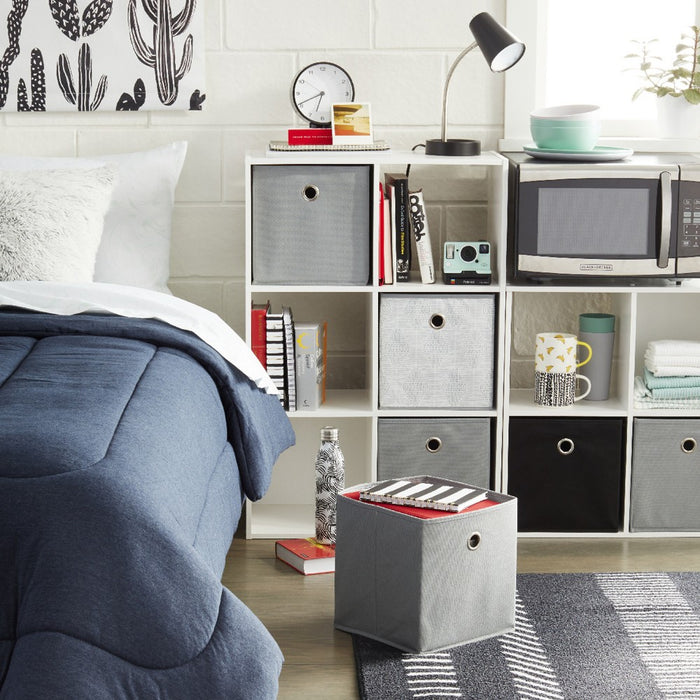 11" Fabric Cube Storage Bin Gray - Room Essentials