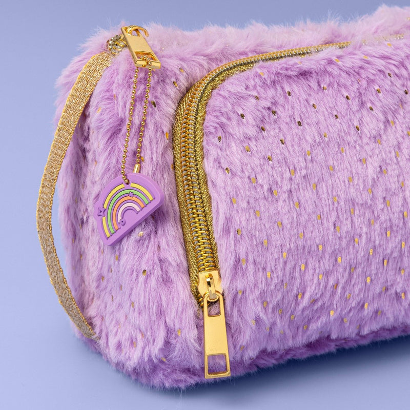 Zipper Pencil Pouch Fur Purple - More Than Magic™