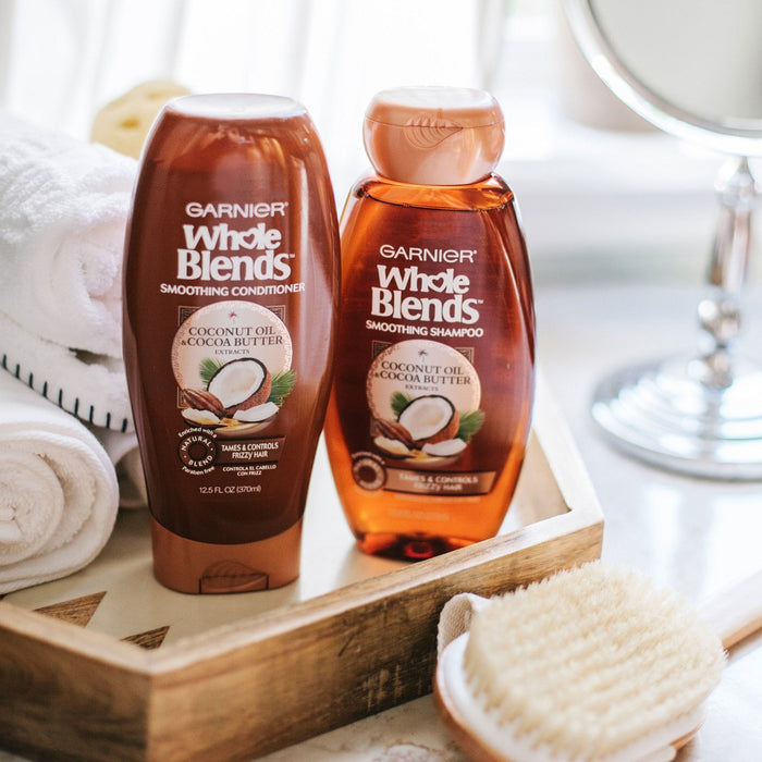 Garnier Whole Blends Coconut Oil & Cocoa Butter Extracts Smoothing Conditioner - 12.5oz