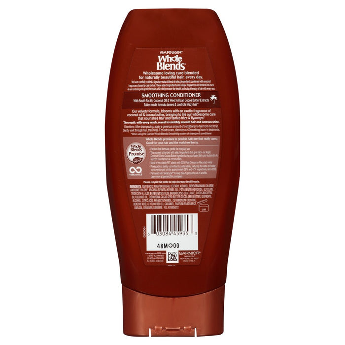 Garnier Whole Blends Coconut Oil & Cocoa Butter Extracts Smoothing Conditioner - 12.5oz