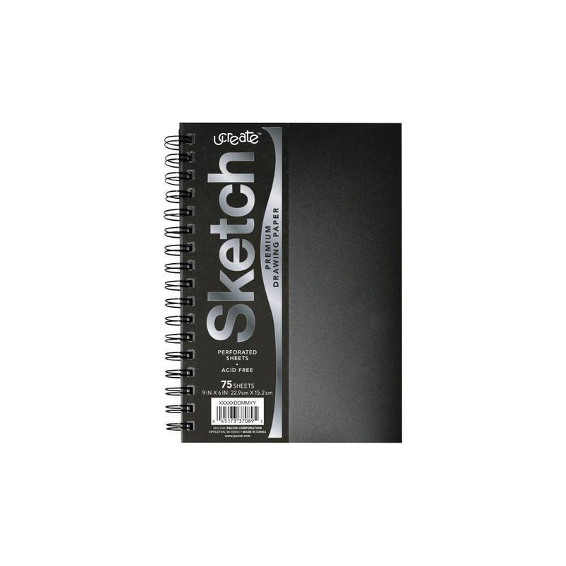 75 Sheet 9" x 6" Premium Drawing Paper Sketch Pad - ucreate