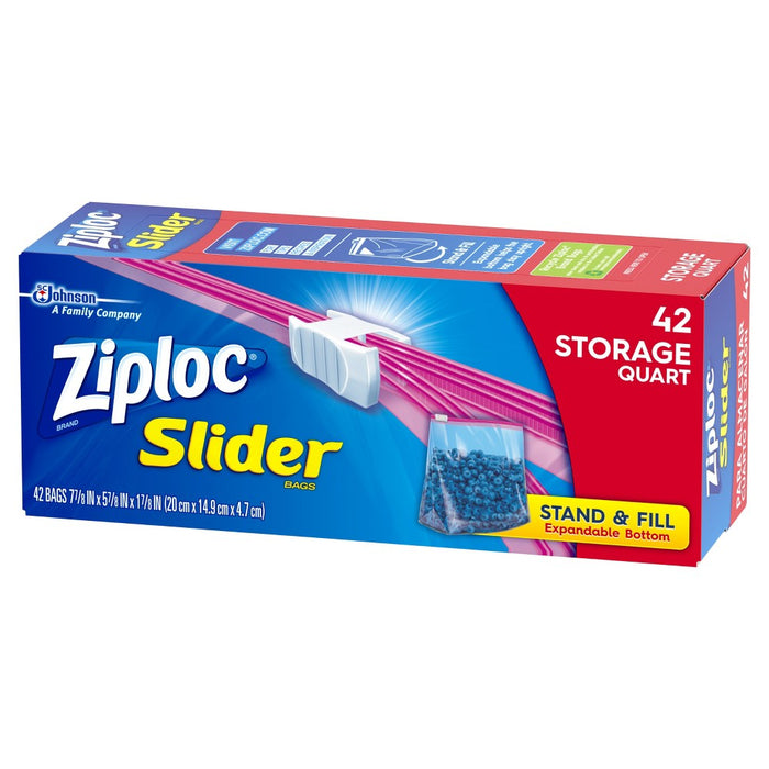 Ziploc Slider Quart Storage Bags - 42ct