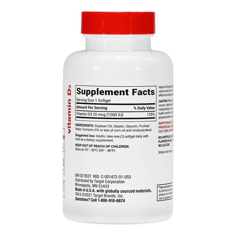 Vitamin D3 Bone Health Dietary Supplement Softgels - 500ct - up & up™