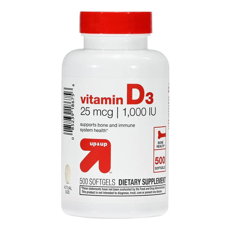 Vitamin D3 Bone Health Dietary Supplement Softgels - 500ct - up & up™
