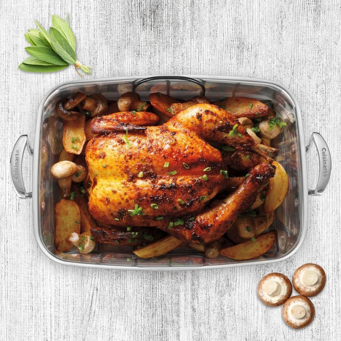 Cuisinart 15" Stainless Steel Roaster with Non-Stick Rack - 83117-15NSR