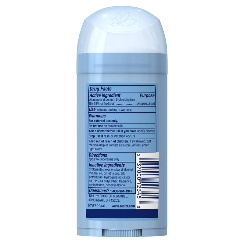 Secret pH Balanced Shower Fresh Invisible Solid Antiperspirant and Deodorant - 2.6oz