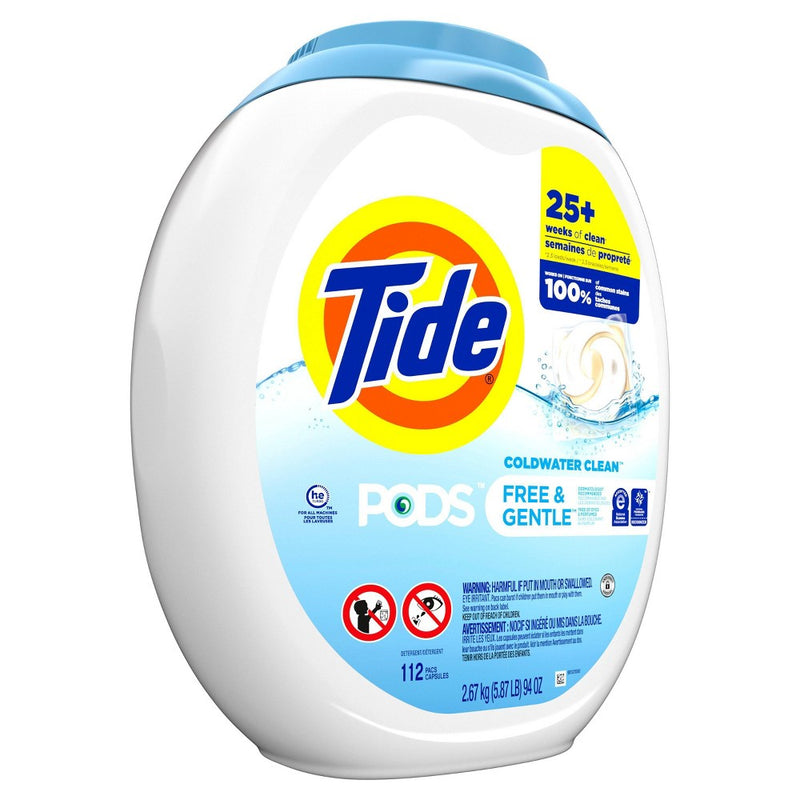 Tide Pods Laundry Detergent Pacs - Free & Gentle - 94oz/112ct