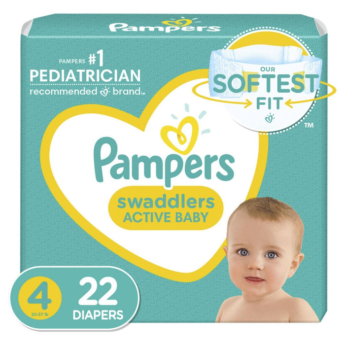 Pampers Swaddlers Diapers Jumbo Pack - Size 4 - 22ct