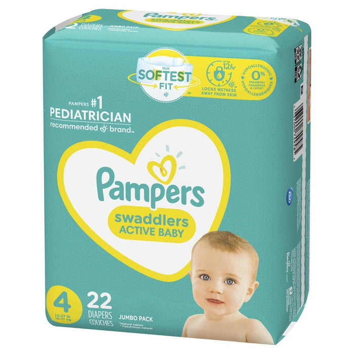Pampers Swaddlers Diapers Jumbo Pack - Size 4 - 22ct