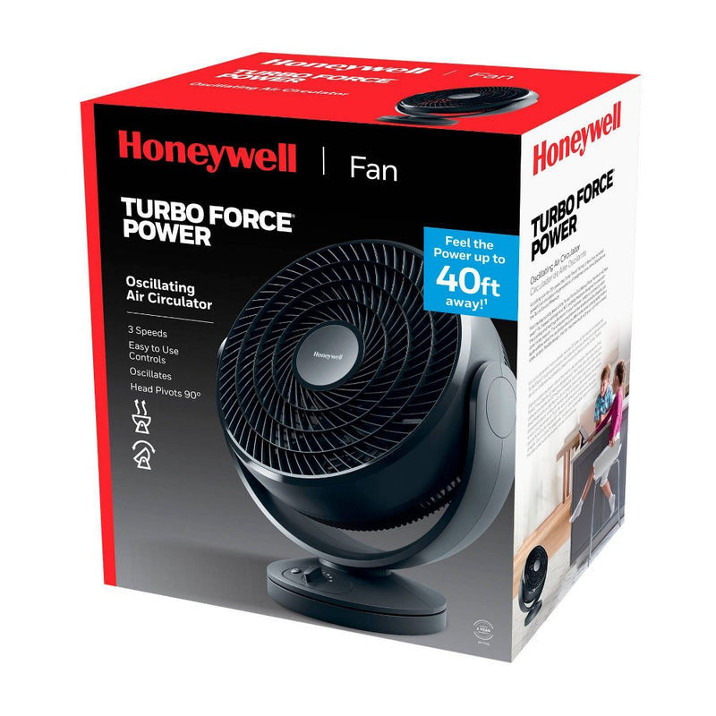 Honeywell Small HF710 Turbo Force Oscillating Floor Fan Black (LOCAL PICKUP ONLY)