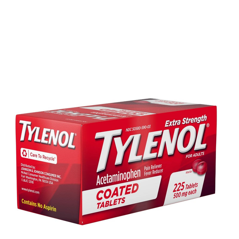 Tylenol Extra Strength Coated Tablets - Acetaminophen - 225ct