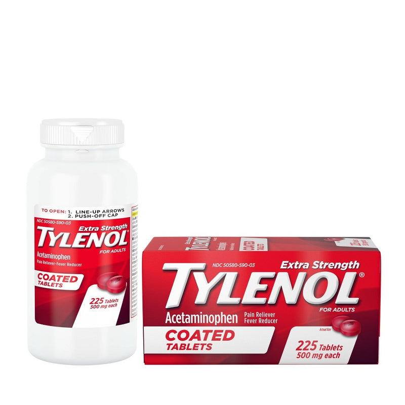 Tylenol Extra Strength Coated Tablets - Acetaminophen - 225ct