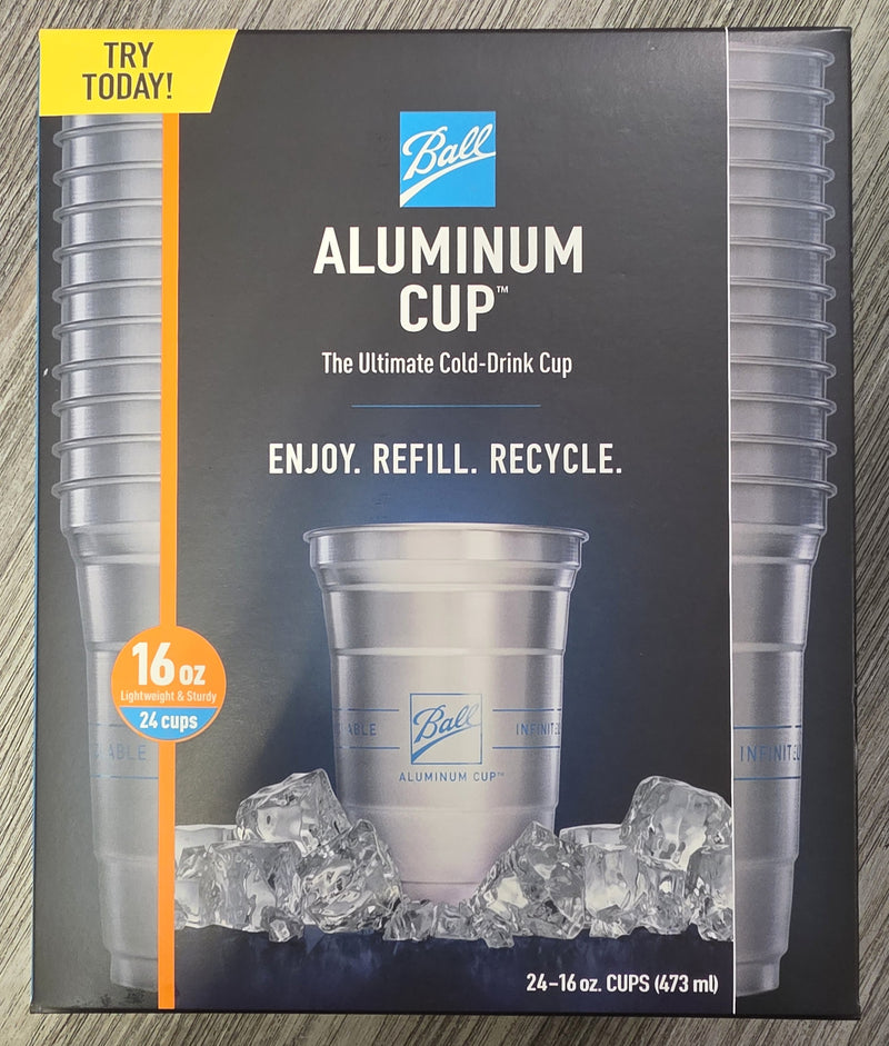 Ball Aluminum Cup Recyclable Party Cups - 16oz/24ct