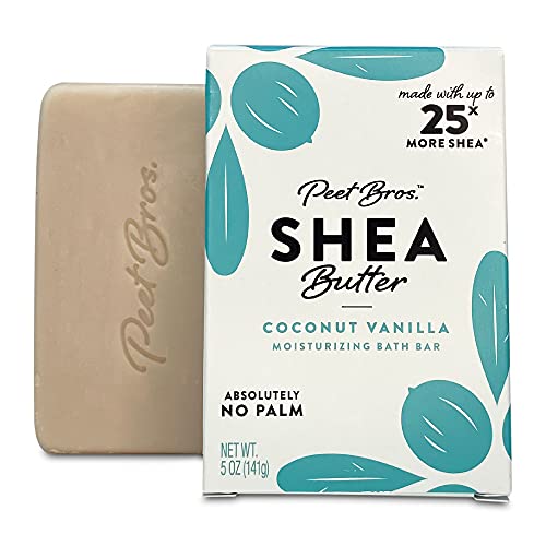 Peet Bros | Shea Butter Moisturizing Soap Bar | Always Palm Oil-Free | 5 oz - Coconut Vanilla
