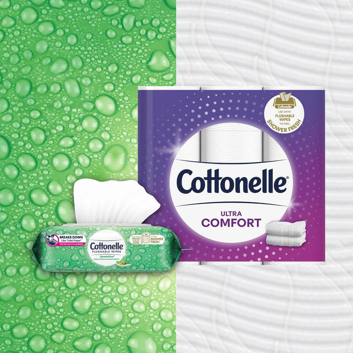 Cottonelle GentlePlus Flushable Wipes with Aloe & Vitamin E - 2pk/42ct
