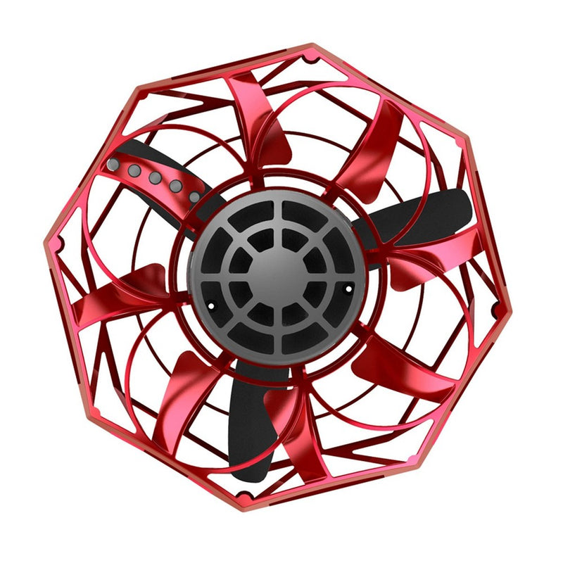 Hyper Cyberspin Motorized LED Flying Disc - Red