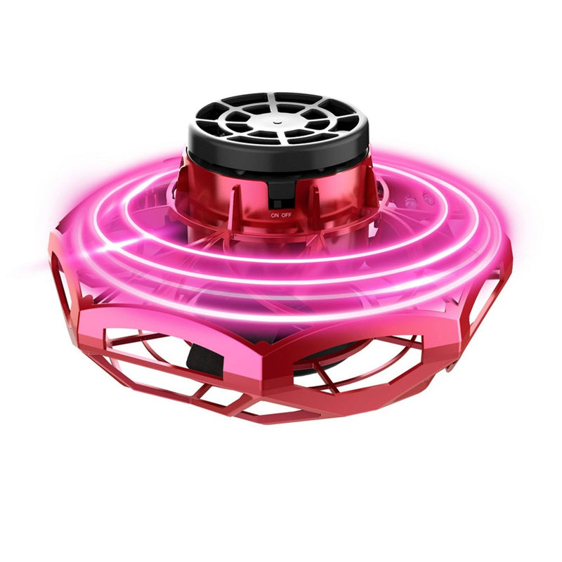 Hyper Cyberspin Motorized LED Flying Disc - Red