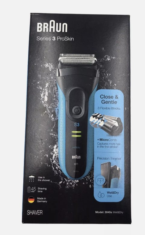 Braun Series 3 ProSkin 3040s Men's Rechargeable Wet & Dry Electric Foil Shaver