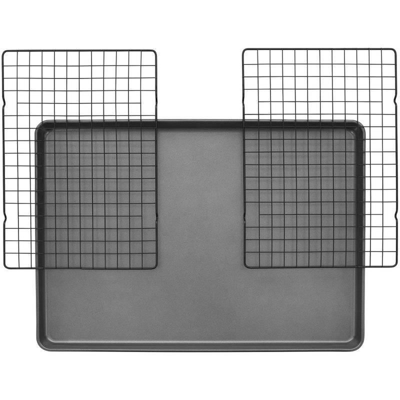 Wilton 3pc Steel Mega Cookie Sheet and Cooling Racks Set