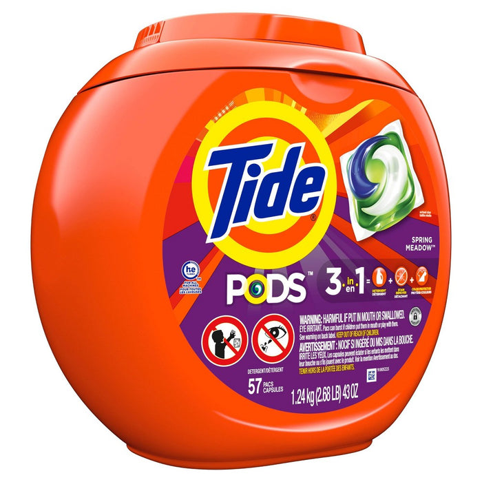 Tide Pods Laundry Detergent Pacs - Spring Meadow - 43oz/57ct