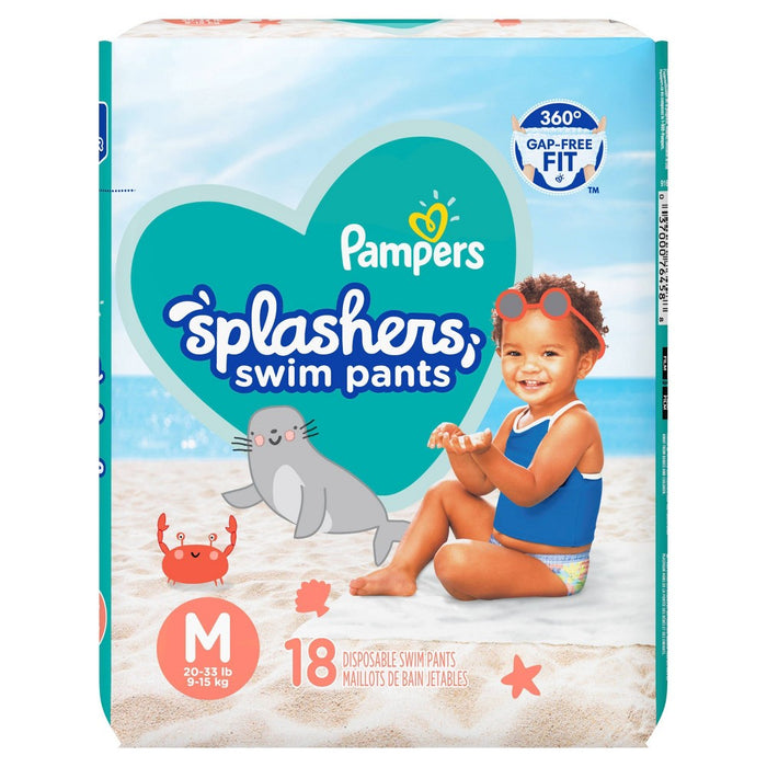 Pampers Splashers Disposable Swim Pants - Size M (18ct)