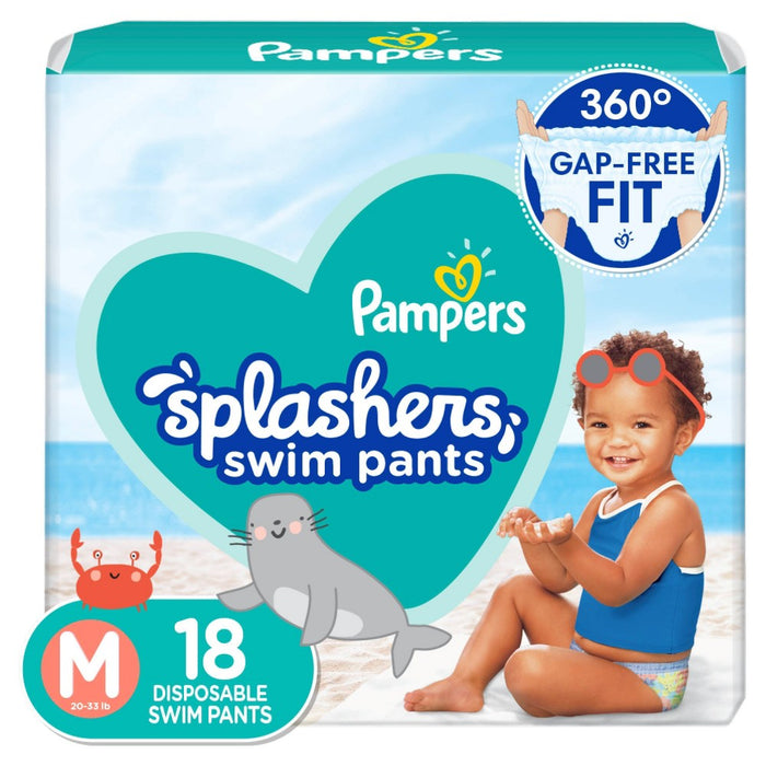 Pampers Splashers Disposable Swim Pants - Size M (18ct)