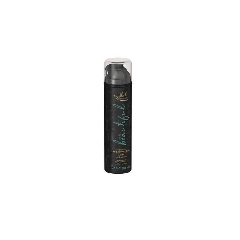 My Black is Beautiful Leave In Conditioner - Sulfate Free Conditioning Cream for Coily Hair with Coconut Oil, Honey & Turmeric - 6.3 fl oz