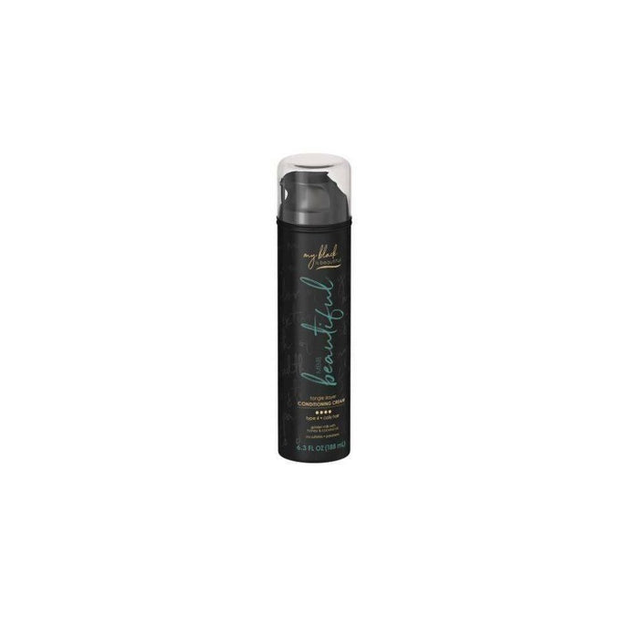 My Black is Beautiful Leave In Conditioner - Sulfate Free Conditioning Cream for Coily Hair with Coconut Oil, Honey & Turmeric - 6.3 fl oz