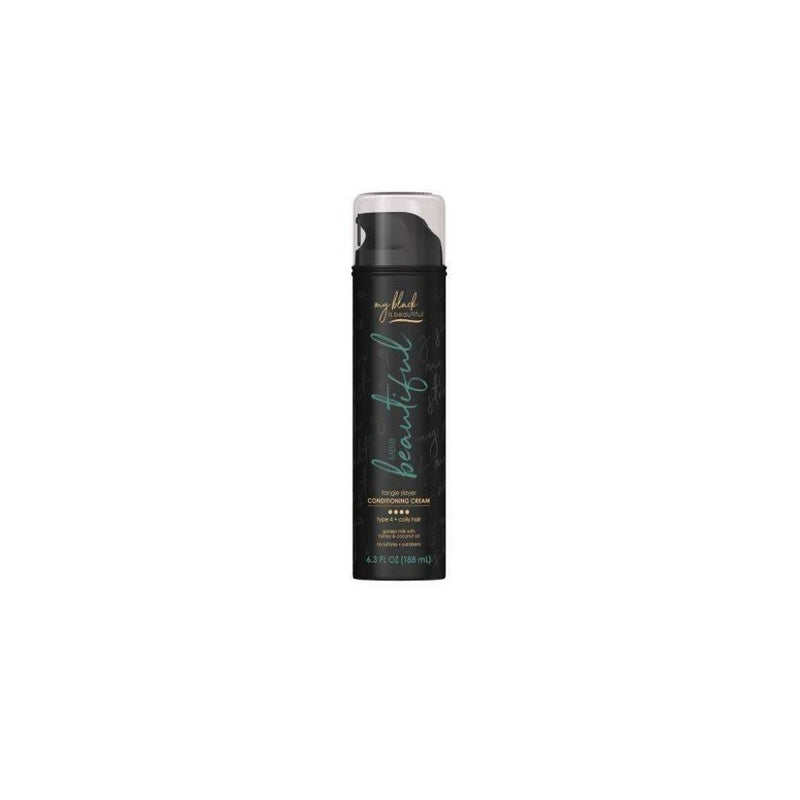 My Black is Beautiful Leave In Conditioner - Sulfate Free Conditioning Cream for Coily Hair with Coconut Oil, Honey & Turmeric - 6.3 fl oz