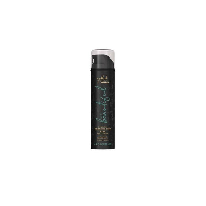 My Black is Beautiful Leave In Conditioner - Sulfate Free Conditioning Cream for Coily Hair with Coconut Oil, Honey & Turmeric - 6.3 fl oz