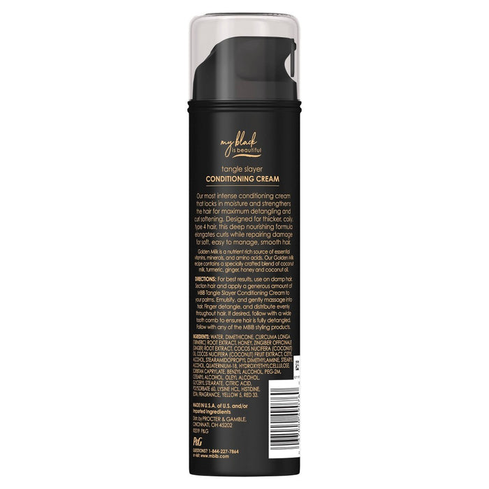 My Black is Beautiful Leave In Conditioner - Sulfate Free Conditioning Cream for Coily Hair with Coconut Oil, Honey & Turmeric - 6.3 fl oz