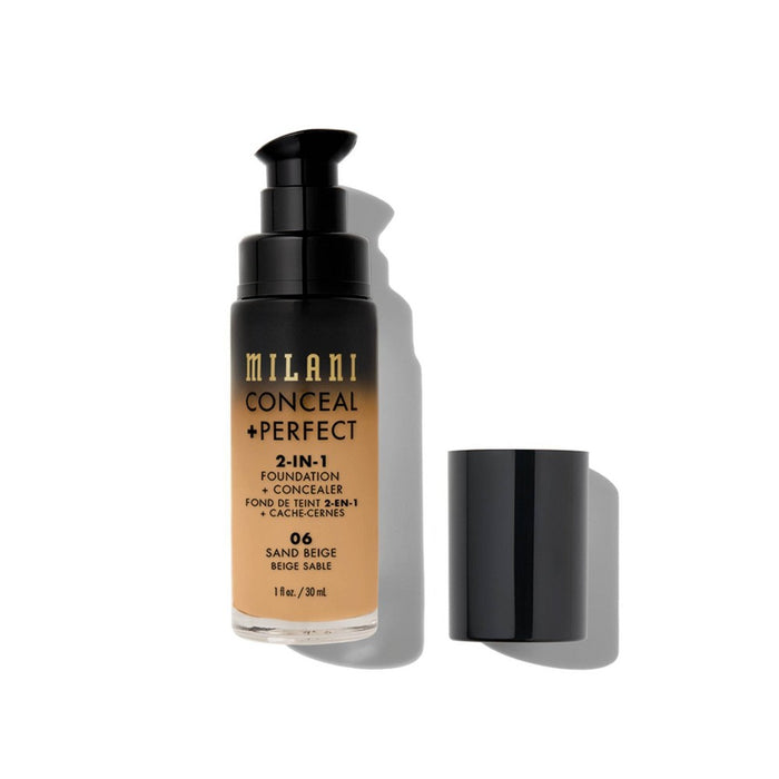 Milani 2-in-1 Foundation + Concealer Liquid Foundation - 06 Sand Beige *New*